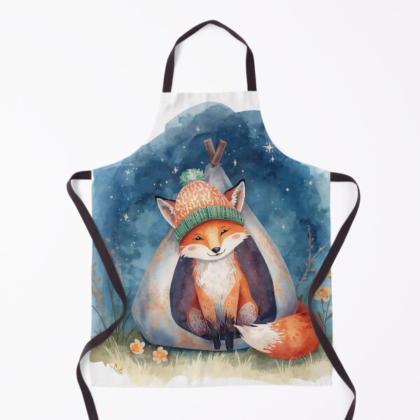 Item preview, Cute Watercolor Fox Camping Under Starry Night designed and sold by Calm.Mind_Studio .