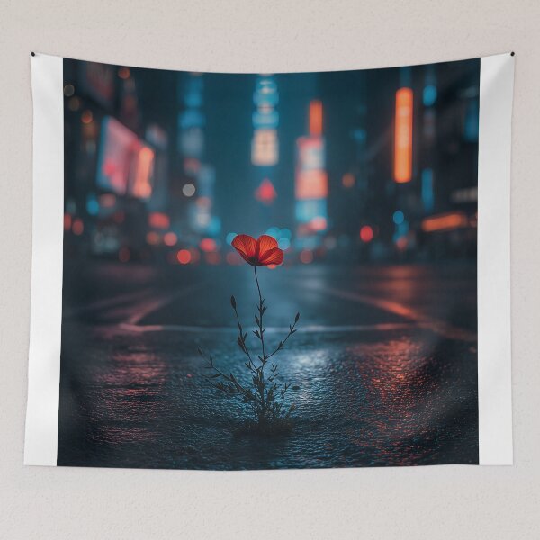Item preview, Bloom Against the Neon Silence designed and sold by oanaunciuleanu.