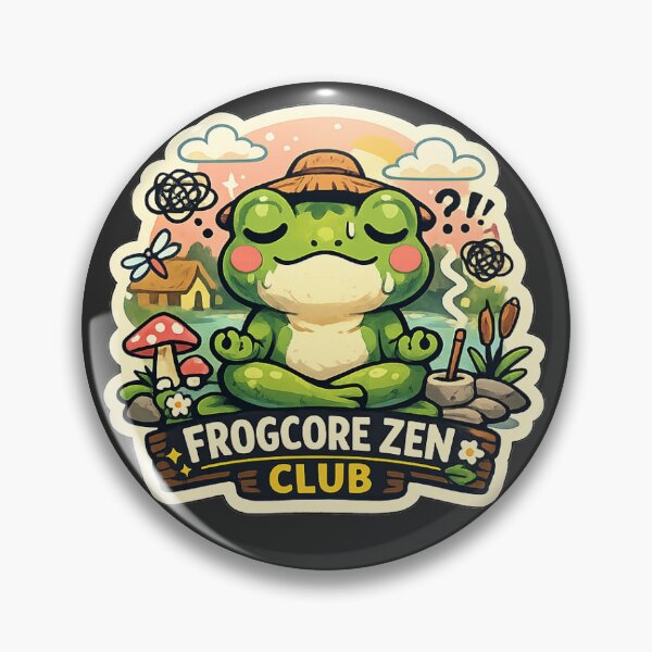 Item preview, Frogcore Zen Sticker designed and sold by VibeCraft-Studio.