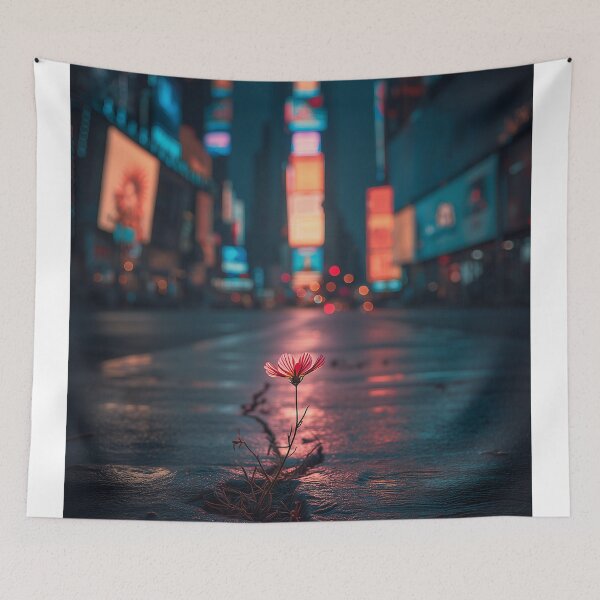 Item preview, Bloom Against the Neon Silence designed and sold by oanaunciuleanu.