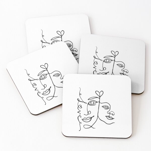 Item preview, ONE LINE COUPLE FACE - MINIMAL LOVE DESIGN designed and sold by Tgbclb.