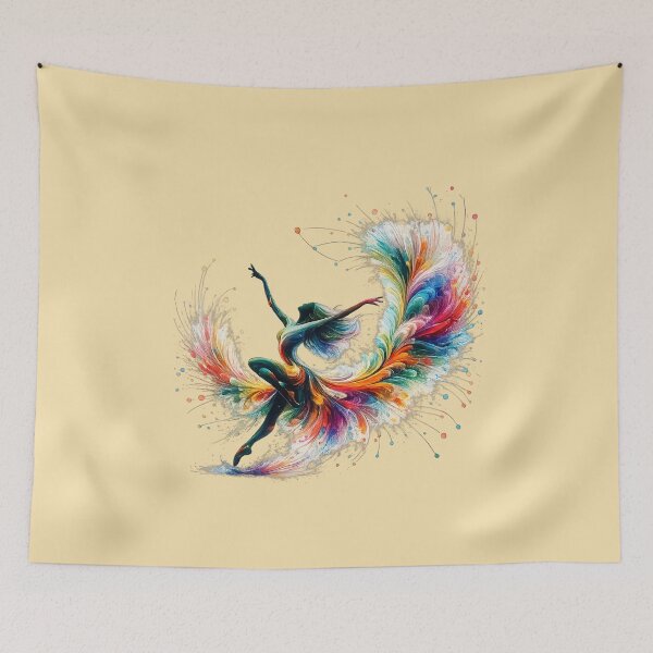 Item preview, Ballerina dancer girl floral art  designed and sold by Natart1004.
