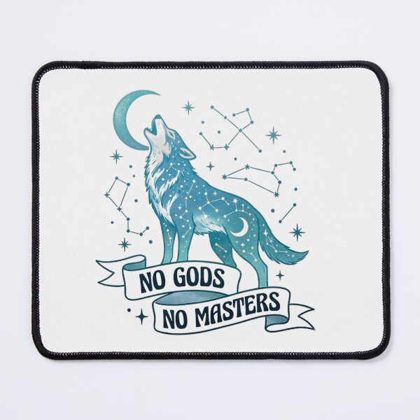 Item preview, No Gods No Masters Celestial Wolf – Modern Mythology Folklore Tee designed and sold by Clintora.