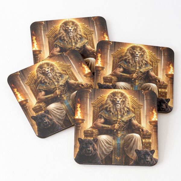 Item preview, Lion King Pharaoh – Golden Egyptian Throne & Royal Power designed and sold by Queen Cleopatra.