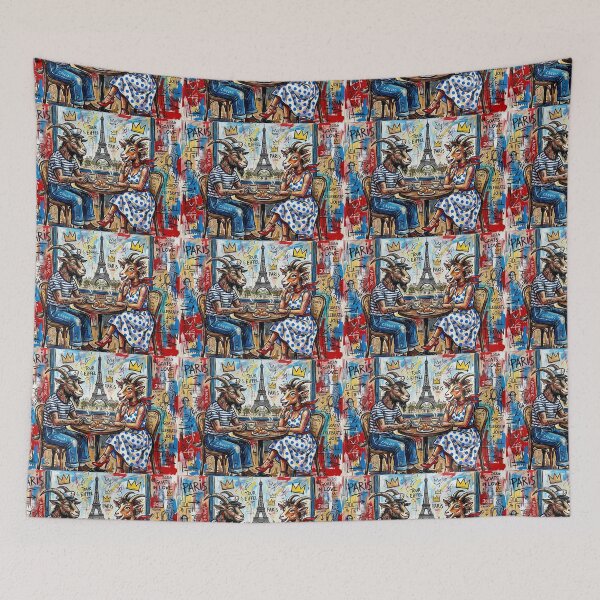 Item preview, The goat and the she-goat in Paris. Year of the Goat 2027. designed and sold by Natalia-Vlad.