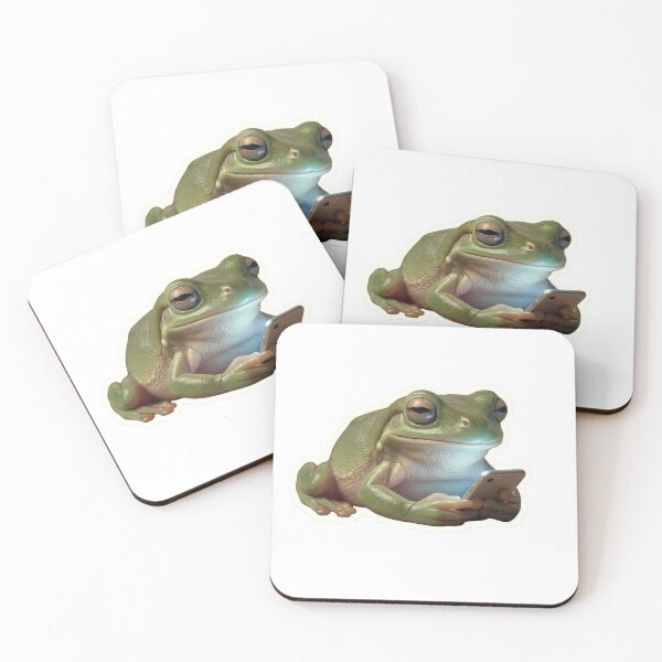 Item preview, Doomscrolling - Funny Frog on Phone Social Media Meme designed and sold by Arts Paradise.