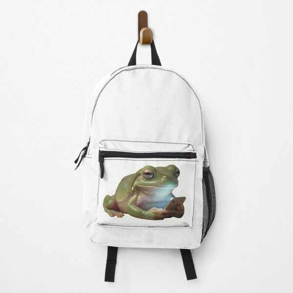 Item preview, Doomscrolling - Funny Frog on Phone Social Media Meme designed and sold by Arts Paradise.