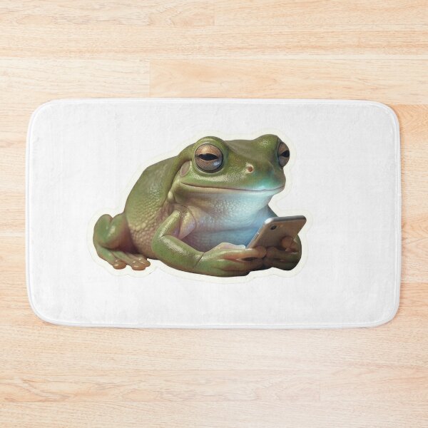 Item preview, Doomscrolling - Funny Frog on Phone Social Media Meme designed and sold by Arts Paradise.