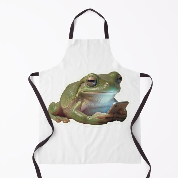 Item preview, Doomscrolling - Funny Frog on Phone Social Media Meme designed and sold by Arts Paradise.