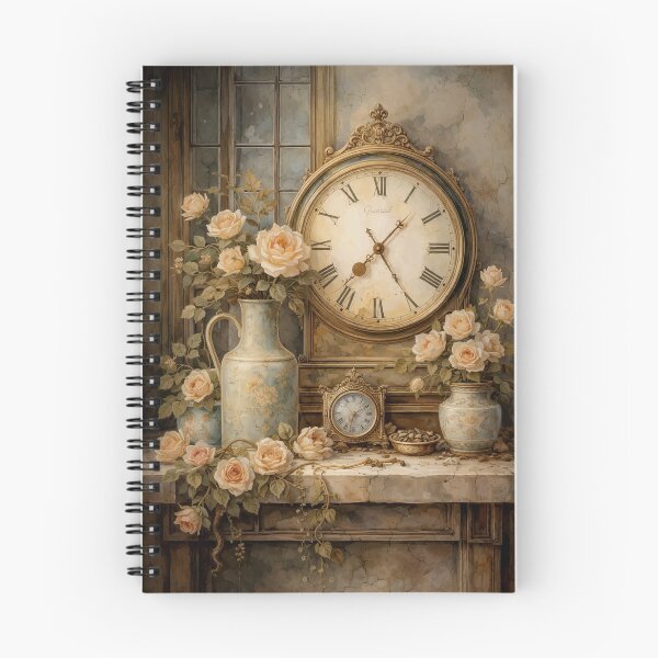 Item preview, Vintage Clock and Roses designed and sold by Liededrom..
