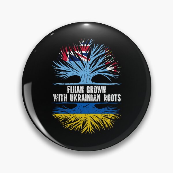 Item preview, Fijian Grown with Ukrainian Roots Flag designed and sold by CosmoKitsch.