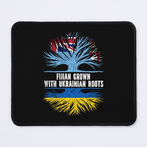 Item preview, Fijian Grown with Ukrainian Roots Flag designed and sold by CosmoKitsch.