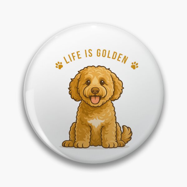 Item preview, Goldendoodle Cute Line Art Design Life Is Golden designed and sold by PeriwinkleStone.