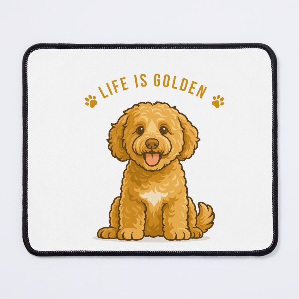 Item preview, Goldendoodle Cute Line Art Design Life Is Golden designed and sold by PeriwinkleStone.