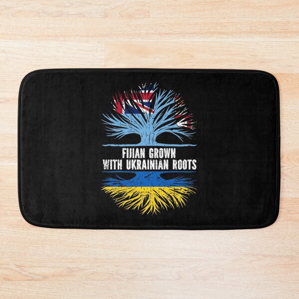 Item preview, Fijian Grown with Ukrainian Roots Flag designed and sold by CosmoKitsch.
