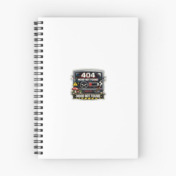 Item preview, Sticker 404 Mood Not Found designed and sold by VibeCraft-Studio.