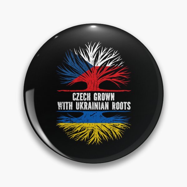 Item preview, Czech Grown with Ukrainian Roots Flag designed and sold by CosmoKitsch.