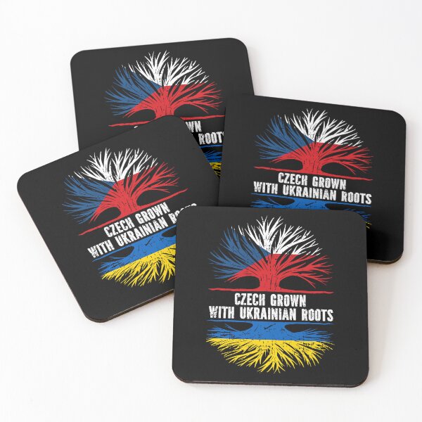 Item preview, Czech Grown with Ukrainian Roots Flag designed and sold by CosmoKitsch.