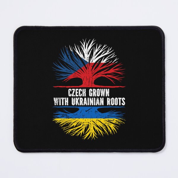 Item preview, Czech Grown with Ukrainian Roots Flag designed and sold by CosmoKitsch.