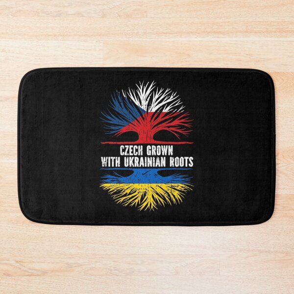 Item preview, Czech Grown with Ukrainian Roots Flag designed and sold by CosmoKitsch.