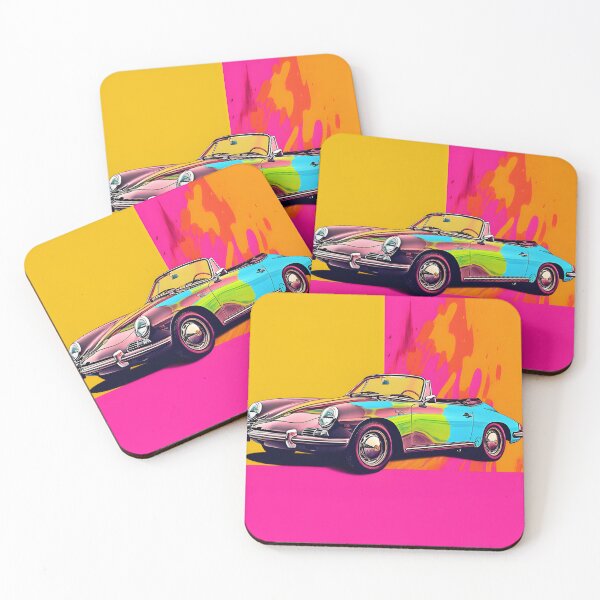 Item preview, Classic Sports Car Pop Art – Vintage Automotive Design designed and sold by ArtFireGallery.