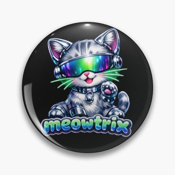 Item preview, Meowtrix Cyber Cat Y2K  designed and sold by jgvisualarts.