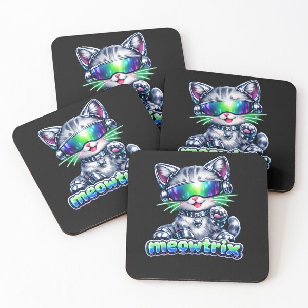 Item preview, Meowtrix Cyber Cat Y2K  designed and sold by jgvisualarts.