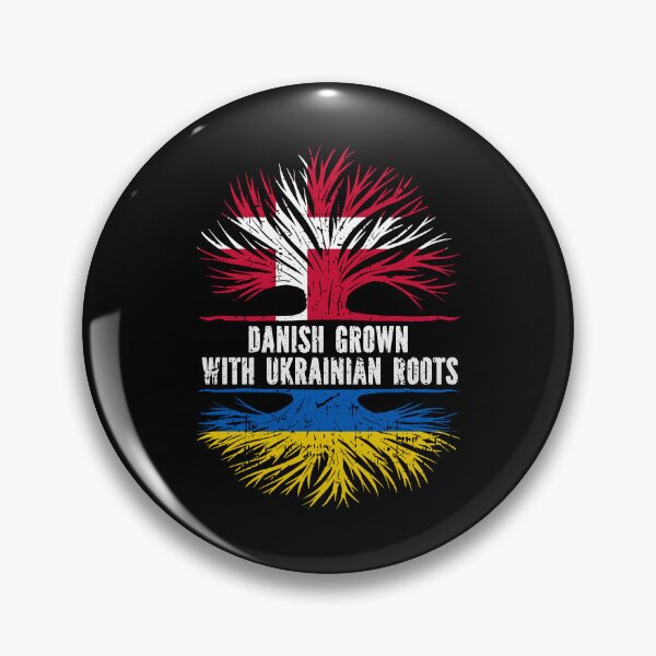 Item preview, Danish Grown with Ukrainian Roots Flag designed and sold by CosmoKitsch.