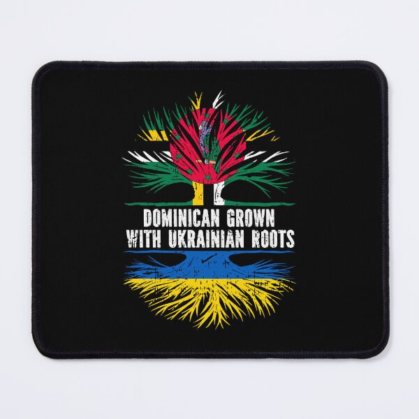 Item preview, Dominican Grown with Ukrainian Roots Flag designed and sold by CosmoKitsch.