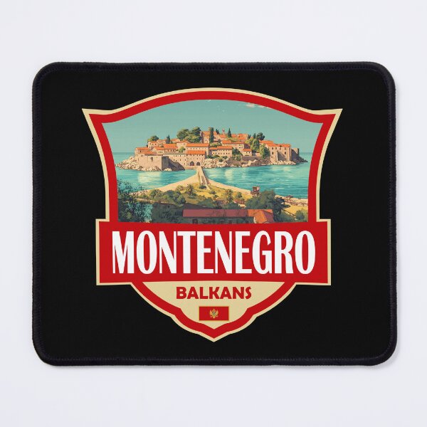 Item preview, Montenegro Illustration Retro Badge designed and sold by KrisSidDesigns.