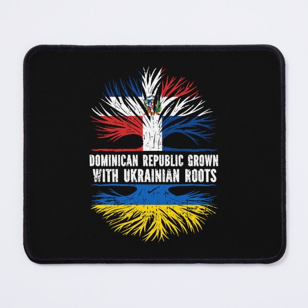 Item preview, Dominican Republic Grown with Ukrainian Roots Flag designed and sold by CosmoKitsch.