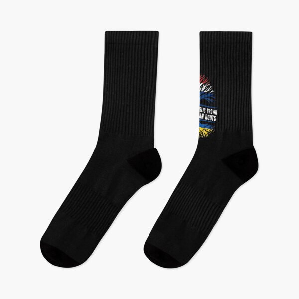 Item preview, Dominican Republic Grown with Ukrainian Roots Flag designed and sold by CosmoKitsch.