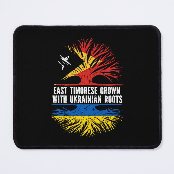 Item preview, East Timorese Grown with Ukrainian Roots Flag designed and sold by CosmoKitsch.