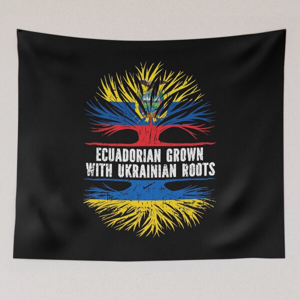 Item preview, Ecuadorian Grown with Ukrainian Roots Flag designed and sold by CosmoKitsch.