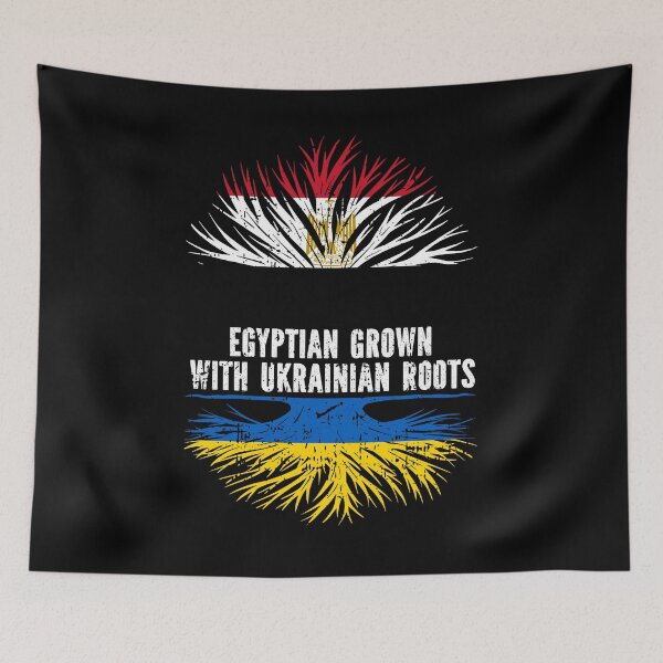 Item preview, Egyptian Grown with Ukrainian Roots Flag designed and sold by CosmoKitsch.