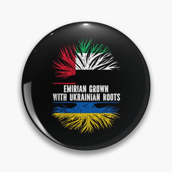 Item preview, Emirian Grown with Ukrainian Roots Flag designed and sold by CosmoKitsch.