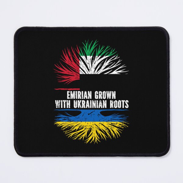 Item preview, Emirian Grown with Ukrainian Roots Flag designed and sold by CosmoKitsch.