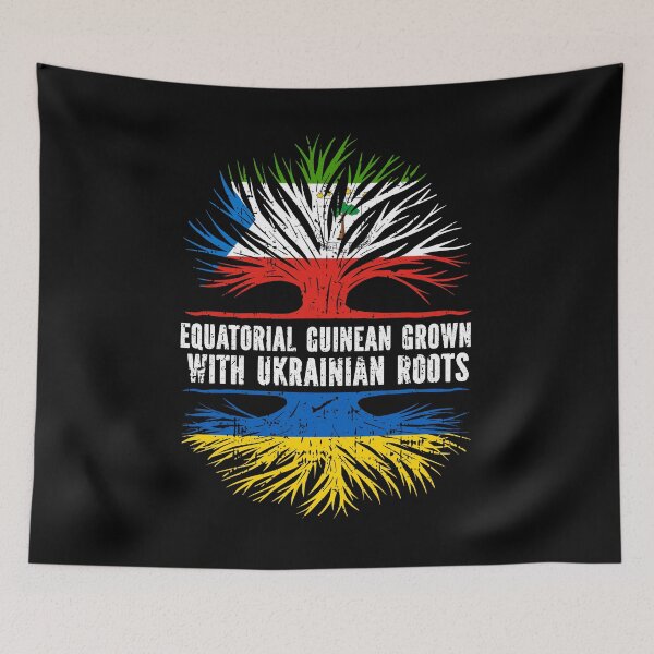 Item preview, EQUATORIAL GUINEAN Grown with Ukrainian Roots Flag designed and sold by CosmoKitsch.