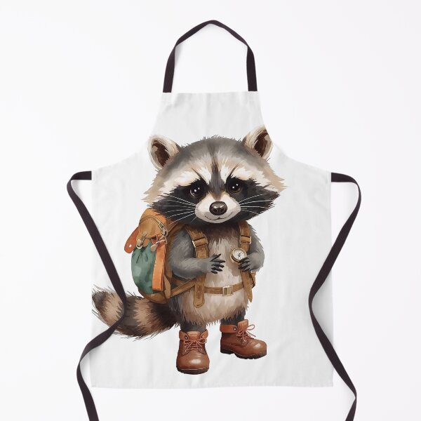 Item preview, Cute Hiking Raccoon with Backpack and Compass designed and sold by Calm.Mind_Studio .