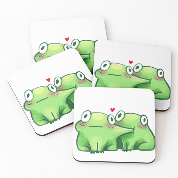 Item preview, cute loving frogs designed and sold by Pindakaasje.