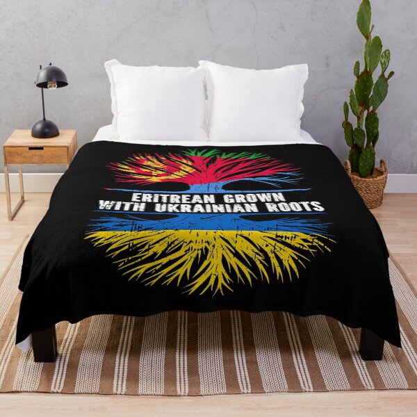 Item preview, Eritrean Grown with Ukrainian Roots Flag designed and sold by CosmoKitsch.