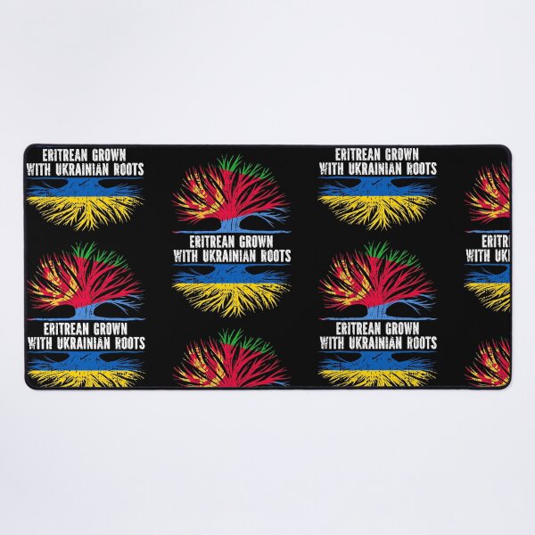 Item preview, Eritrean Grown with Ukrainian Roots Flag designed and sold by CosmoKitsch.