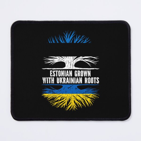 Item preview, Estonian Grown with Ukrainian Roots Flag designed and sold by CosmoKitsch.