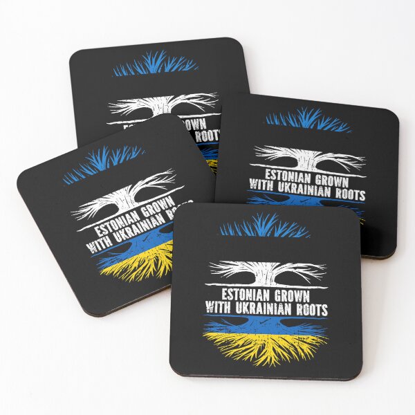 Item preview, Estonian Grown with Ukrainian Roots Flag designed and sold by CosmoKitsch.