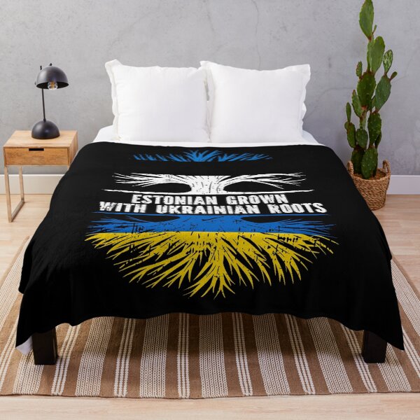 Item preview, Estonian Grown with Ukrainian Roots Flag designed and sold by CosmoKitsch.