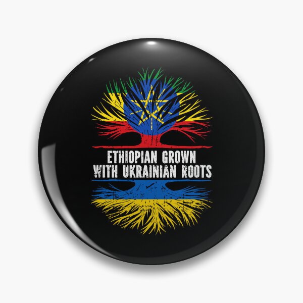 Item preview, Ethiopian Grown with Ukrainian Roots Flag designed and sold by CosmoKitsch.