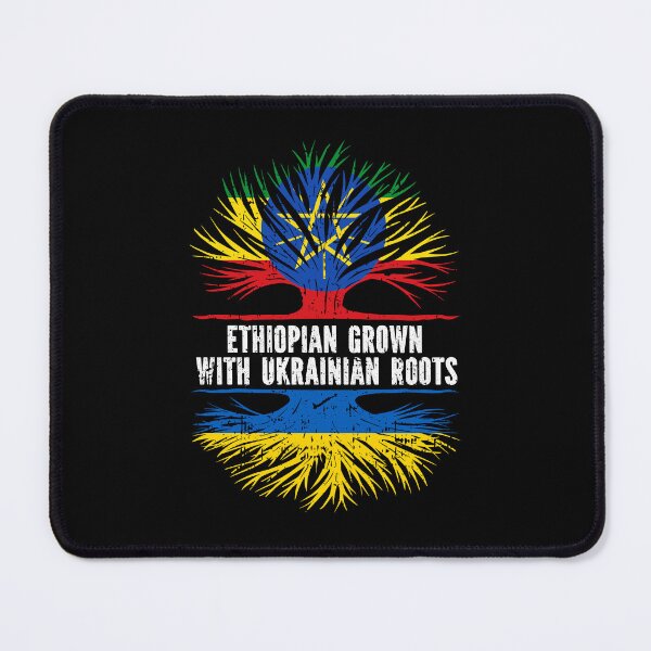 Item preview, Ethiopian Grown with Ukrainian Roots Flag designed and sold by CosmoKitsch.