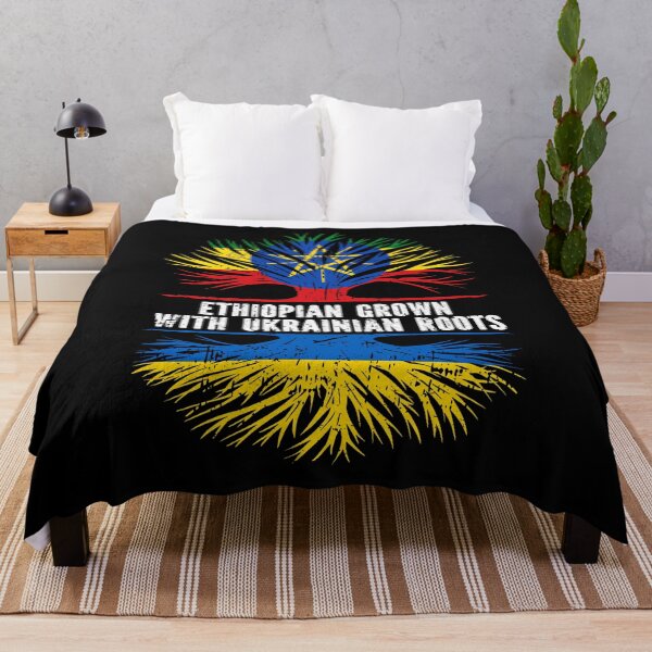 Item preview, Ethiopian Grown with Ukrainian Roots Flag designed and sold by CosmoKitsch.