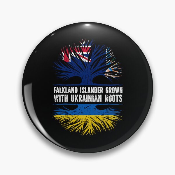 Item preview, Falkland Islander Grown with Ukrainian Roots Flag designed and sold by CosmoKitsch.