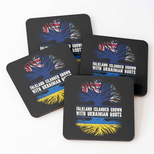 Item preview, Falkland Islander Grown with Ukrainian Roots Flag designed and sold by CosmoKitsch.